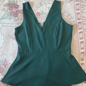 Trouve Teal Sleeveless Blouse